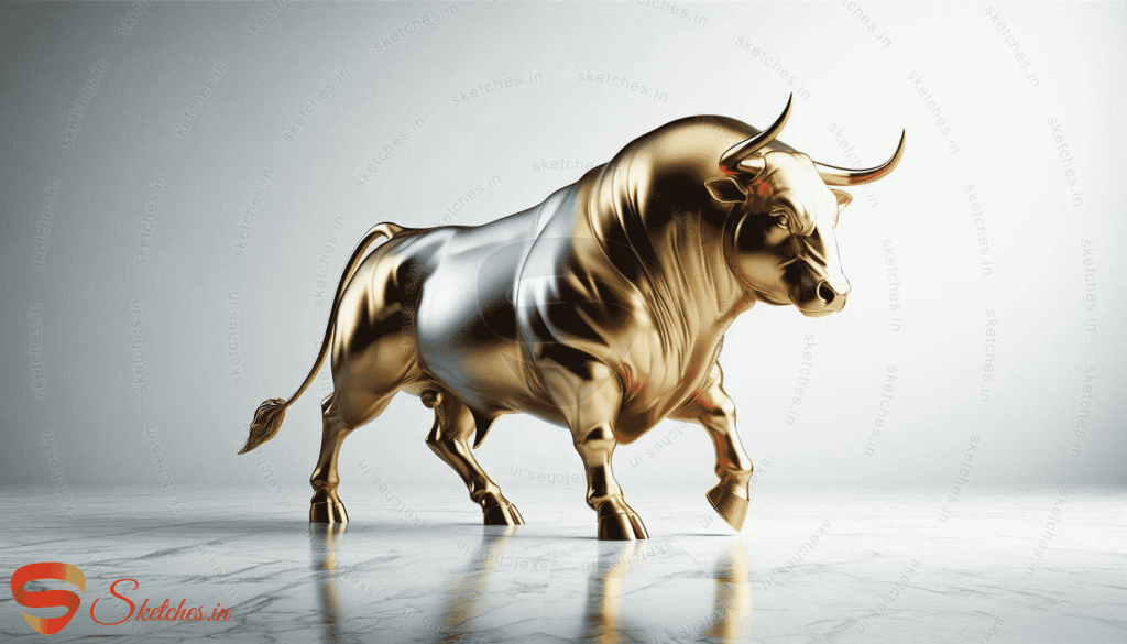 golden bull portrait rectangular