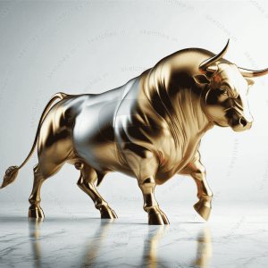 golden bull portrait rectangular
