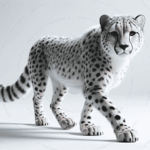 cheetah animal portrait 3 rectangular