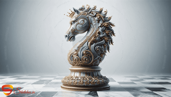 chess knight portrait 3 rectangular