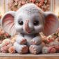 baby elephant portrait rectangular