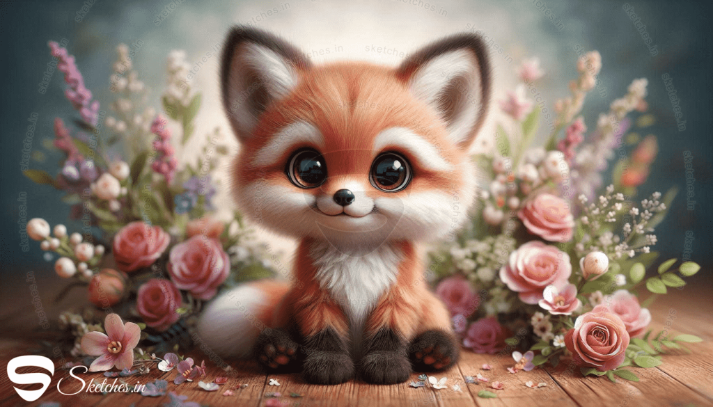 baby fox portrait 2 rectangular