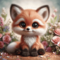 baby fox portrait 2 rectangular