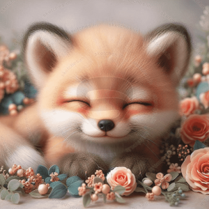 baby fox portrait 3 rectangular