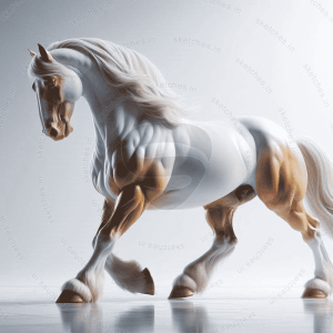 horse portrait 10 rectangular