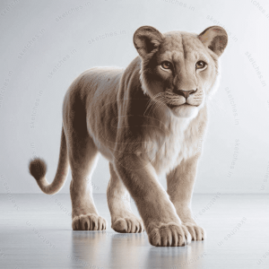 lioness portrait rectangular