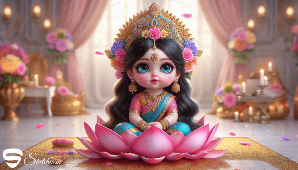 baby maa lakshmi portrait 2 rectangular