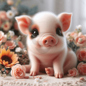baby piglet portrait rectangular