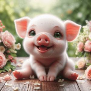baby piglet portrait 3 rectangular