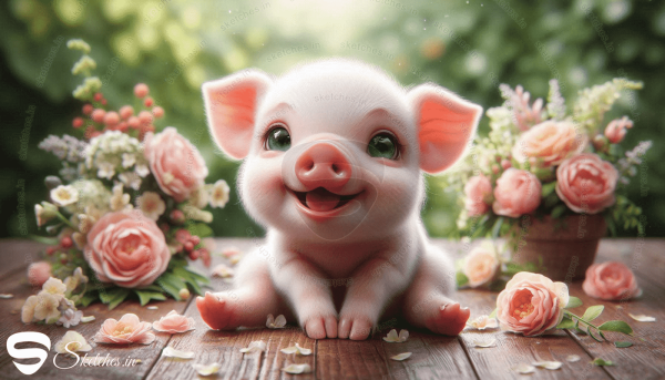 baby piglet portrait 3 rectangular