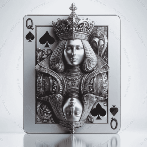 playing cards queen portrait rectangular