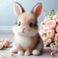 baby rabbit portrait rectangular