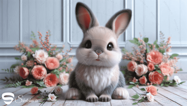 baby rabbit portrait 3 rectangular