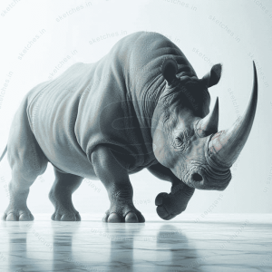 rhino portrait rectangular