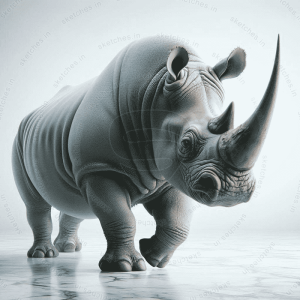 rhino portrait 2 rectangular