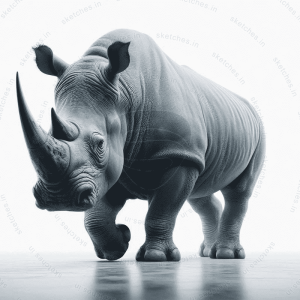 rhino portrait 4 rectangular