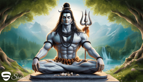 lord shiva portrait rectangular