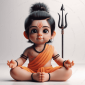 baby shree hanuman portrait rectangular