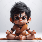 baby shree hanuman portrait 2 rectangular