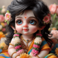 baby shree ram portrait rectangular