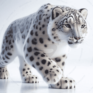 snow leopard portrait rectangular
