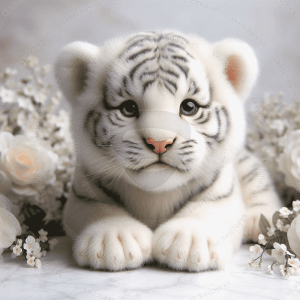 baby tiger cub portrait rectangular