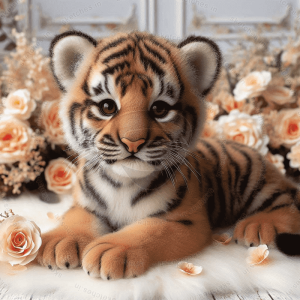 baby tiger cub portrait 2 rectangular