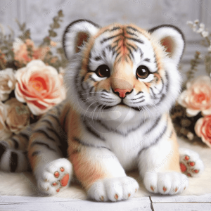 baby tiger cub portrait 4 rectangular