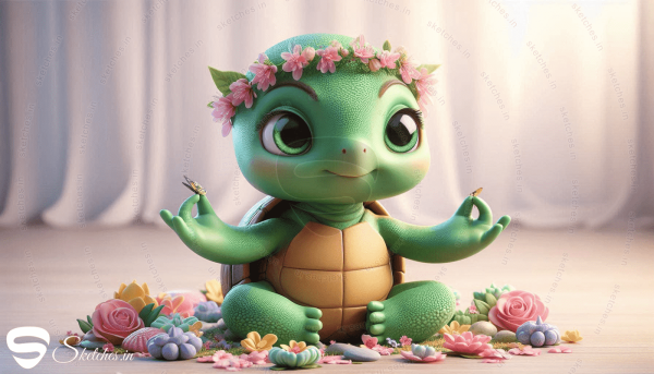 baby turtle portrait 3 rectangular